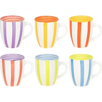 Hrnky na kávu i čaj HIT HT-24326121 sada 6 ks 350 ml SUMMER