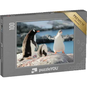 Puzzle puzzle 100 dílků „Kdo je nejsilnější tučňák?“
