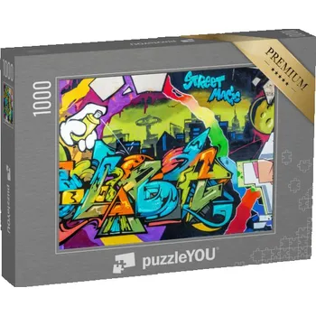 Puzzle puzzle „Stěna je vyzdobena abstraktními kresbami“