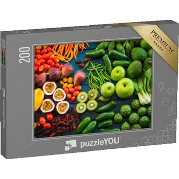 Puzzle puzzle 200 dílků „Ovoce a zelenina, strava bohatá na vitamíny“