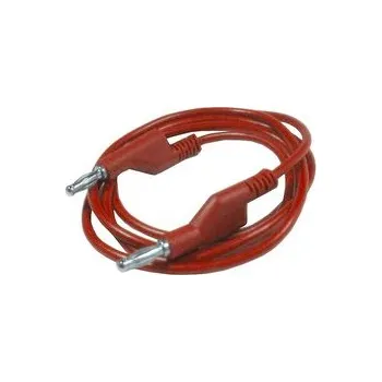 Síťový kabel Kabel propojovací 1mm2/ 1m s banánky červený HADEX N530A