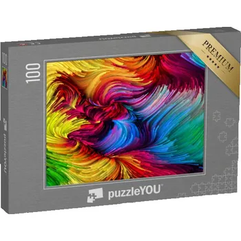 Puzzle puzzle 100 dílků „Digitální umění, abstraktní barvy“