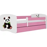Dětská postel Babydreams panda růžová II, varianta 70x140, bez šuplíků, bez matrace