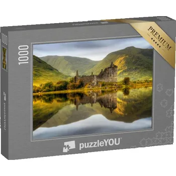 Puzzle puzzle „Hrad Kilchurn Castle při západu slunce v jezeře Loch Awe, Skotsko“
