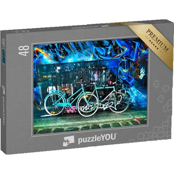 Puzzle puzzle 48 dílků „Jízdní kola a graffiti“