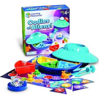 Desková hra Learning Resources - Hra Třídicí talíř Oodles of Aliens™