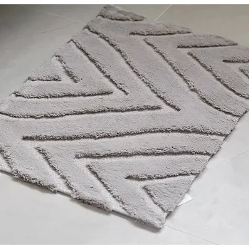 Koupelnová předložka Matějovský Talya světle šedá 50/70 cm 100% bavlna