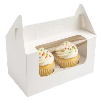 Odnosová krabička na cupcakes s vložkou 16,5 x 9,2 x 8,7 cm