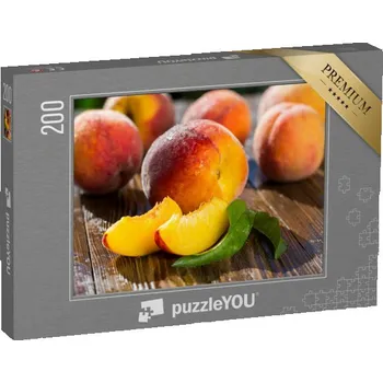 Puzzle puzzle 200 dílků „Čerstvé zralé broskve“