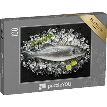 Puzzle puzzle 100 dílků „Čerstvě ulovený okoun na ledu“