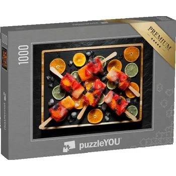 Puzzle puzzle „Ovocná zmrzlina z různých druhů ovoce s limonádou“