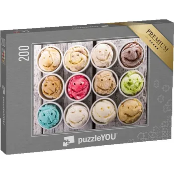 Puzzle puzzle 200 dílků „Italská zmrzlina podávaná originálním způsobem“