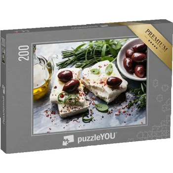 Puzzle puzzle 200 dílků „Sýr feta s olivami a zelenými bylinkami“