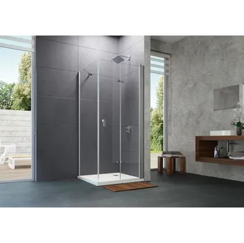 Hüppe Design pure křídlové sklapovací dveře a boční stěna