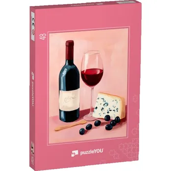 Puzzle puzzle 48 dílků „Láska prochází žaludkem“