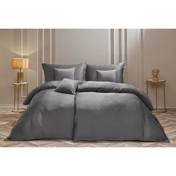 Povlečení Matějovský Luna antracitová Bambusový satén 1x 140/220, 1x 70/90