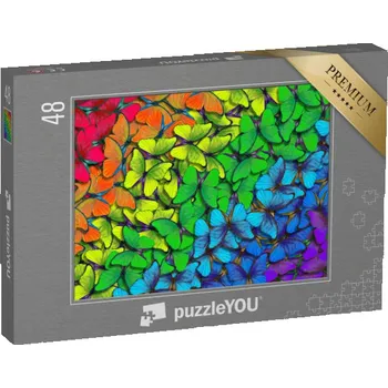 Puzzle puzzle 48 dílků „Barvy duhy jako vzor“