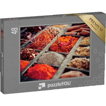 Puzzle puzzle 48 dílků „Detailní záběr různých druhů koření“
