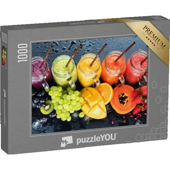 Puzzle puzzle „Čerstvé šťávy a smoothies v mnoha barvách“
