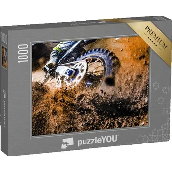 Puzzle puzzle „Detailní záběr na motokrosové kolo“