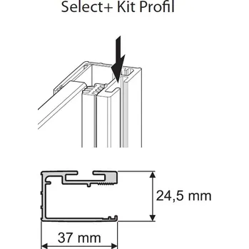 Hüppe Select+ Kit Profil sklo 6mm
