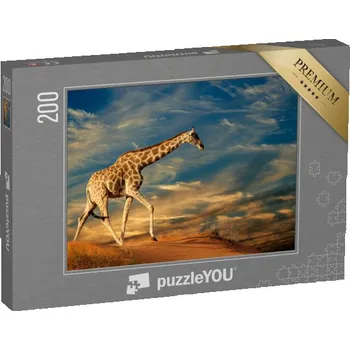 Puzzle puzzle 200 dílků „Žirafa na písečné duně v Jižní Africe“