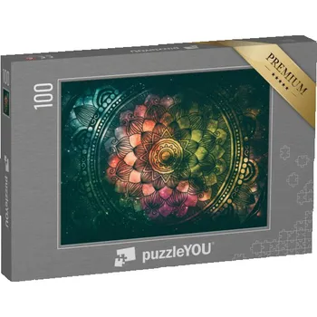 Puzzle puzzle 100 dílků „Digitální umění, hvězdné pole a galaxie“