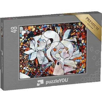 Puzzle puzzle 48 dílků „Zlomená představivost, ilustrace poezie a umění“