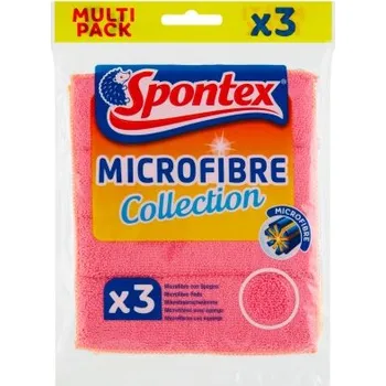 Utěrka Spontex Microfibre Houbové hadříky s mikrovláknem 3 ks