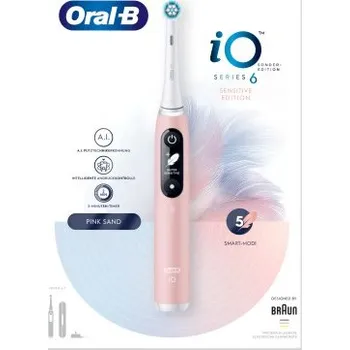 Péče o chrup Oral-B iO Series 6 Pink Sand Elektrický zubní kartáček s magnetickou technologií iO