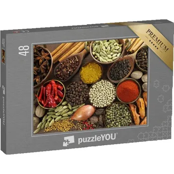 Puzzle puzzle 48 dílků „Koření a bylinky na vaření“