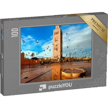 Puzzle puzzle 100 dílků „Mešita Koutoubia, Marrákeš, Maroko“