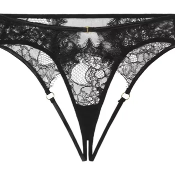 Dámské erotické kalhotky Dámské sexy kalhotky LINDA I 1006 - Fiore černá L