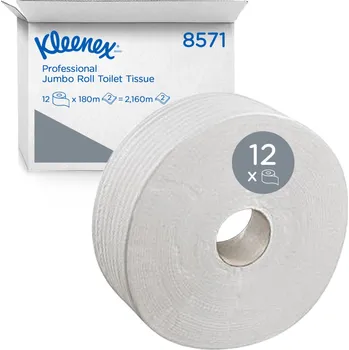 Toaletní papír Kleenex® Toaletní papír - Jumbo role / bílý / 180 m