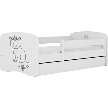 Dětská postel Dětská postel Babydreams kočka bílá, varianta 70x140, se šuplíky, bez matrace