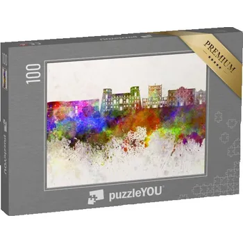 Puzzle puzzle 100 dílků „Panorama Tarentu, akvarel“