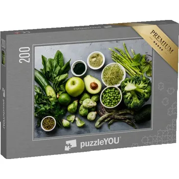 Puzzle puzzle 200 dílků „Avokádo, chřest, jablko, brokolice“