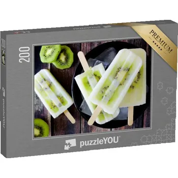Puzzle puzzle 200 dílků „Lahodné nanuky z kiwi a jogurtu“