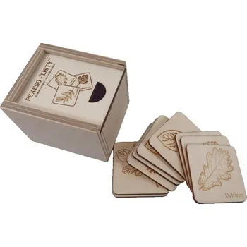 Pexeso Dřevo Novák Pexeso s motivy listů stromů Varianta: 18 dílků s dřevěnou krabičkou