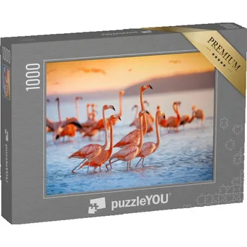 Puzzle puzzle „Růžoví plameňáci“