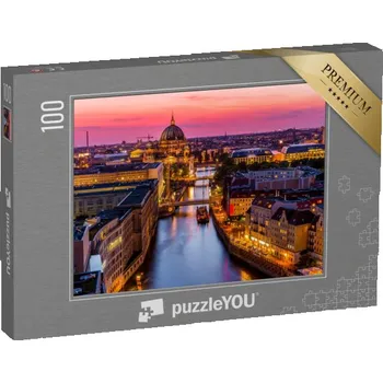 Puzzle puzzle 100 dílků „Berlín pod rozpálenou večerní oblohou, Německo“