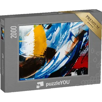 Puzzle puzzle 2000 dílků „Abstraktní textura malovaná olejem“