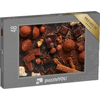 Puzzle puzzle 48 dílků „Sladké domácí čokoládové pralinky“