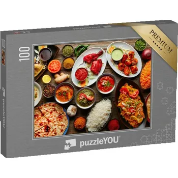Puzzle puzzle 100 dílků „Rýže a koření, speciality indické kuchyně“
