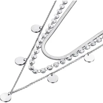 Náhrdelník B-TOP Vícevrstvý náhrdelník z nerezové oceli TRIO