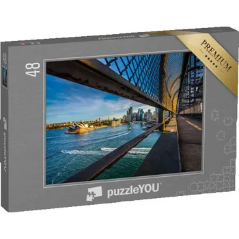 Puzzle puzzle 48 dílků „Opera na chodníku u přístavního mostu, Sydney, Austrálie“