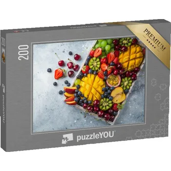 Puzzle puzzle 200 dílků „Mango, kiwi, jahody, ovoce a bobuloviny“