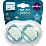 Philips AVENT Šidítko Ultra air noční 6-18m chlapec, 2ks
