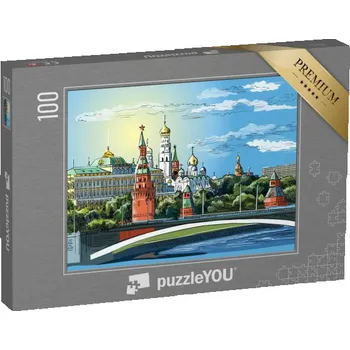 Puzzle puzzle 100 dílků „Krajina Kremelského nábřeží“