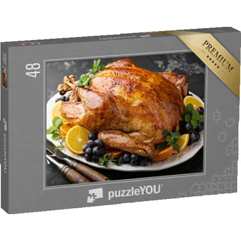 Puzzle puzzle 48 dílků „Pečená krůta na Den díkůvzdání“